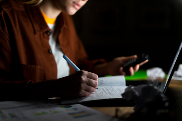 women studying